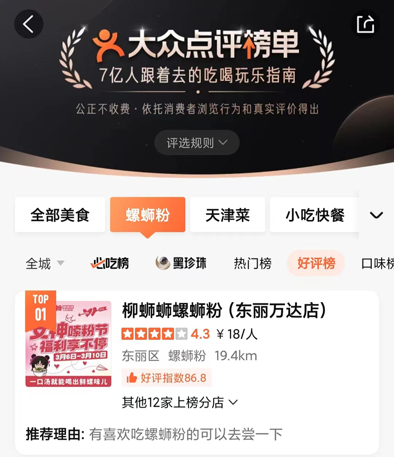 螺蛳粉加盟店排行榜，柳蛳蛳为何能长时间在品类中取得***一名呢？